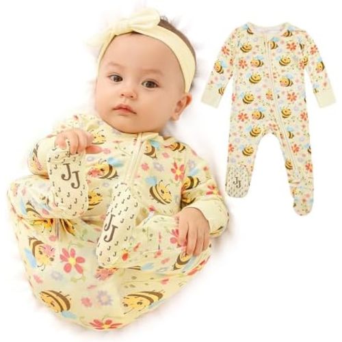 Zippered Viscose from Bamboo One-Piece Baby Clothes Footie Sleepers Rompers 0-36 Months