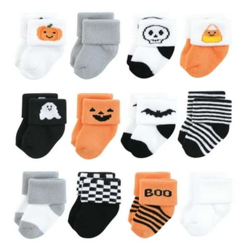 Hudson Baby Terry Socks, 12 Pack, 0-12 Months
