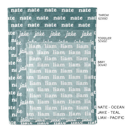Seafoam Personalized Color Blanket