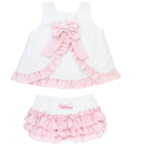 Swiss Dot Swing Top & Bloomers, 3-6M
