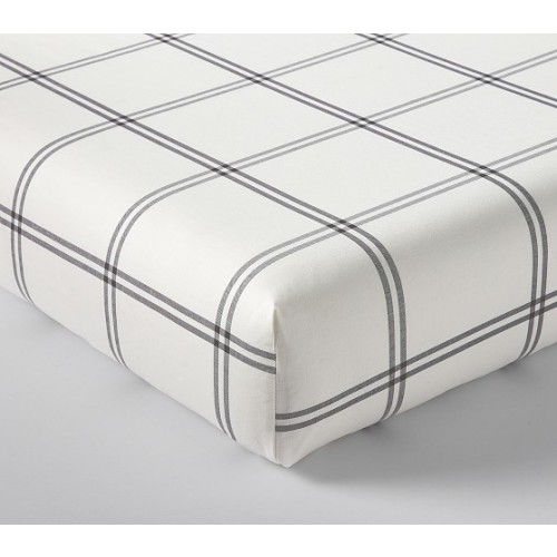 Chris Loves Julia Windowpane Organic Crib Fitted Sheet | Pottery Barn Kids