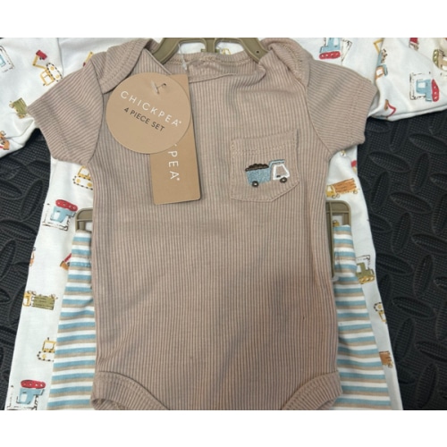 Chick Pea Baby Boy 4 PC Jogger Set, Sizes Newborn-9 Months