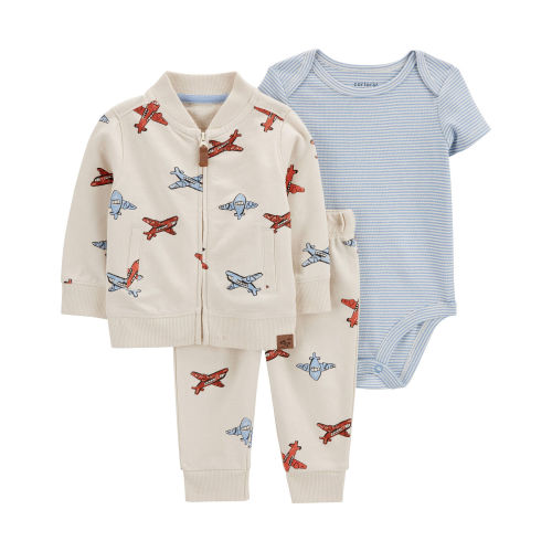 Baby 3-Piece Airplane Little Cardigan Set - Carter's | Carter's