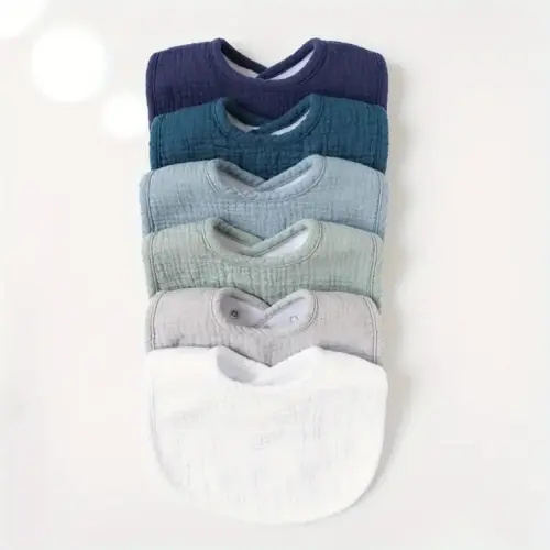 muslin baby bibs boys girls soft cotton absorbent drool bibs - Temu