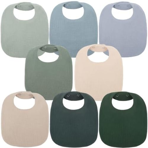 ALVABABY Bandana Drool Bibs For Drooling Teething Feeding 100% Cotton For Boys and Girls Newborn Infant Toddler Baby