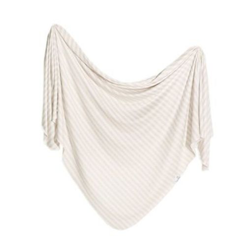 Copper Pearl Knit Swaddle Blanket - Coastal