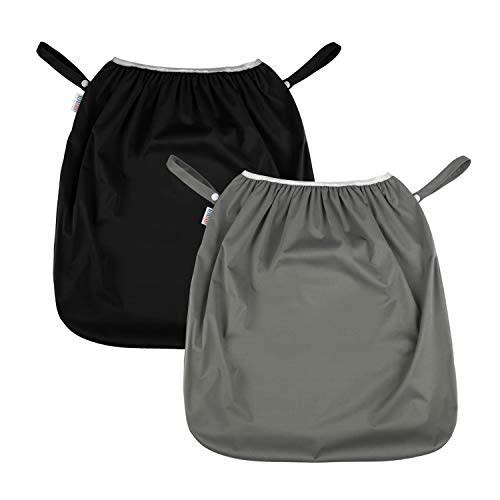 ALVABABY Reusable Diaper Pail Liner for Cloth Diaper,Rubbish Bag,Laundry,Kitchen Garbage Cans (Black Grey, Small Size:5 Gallon) LLS-B2629