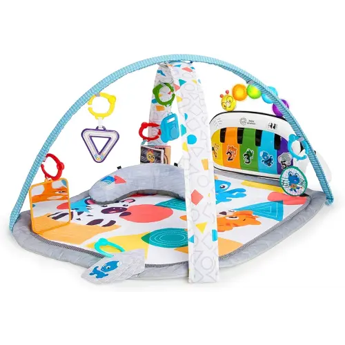 Baby Einstein 4-in-1 Kickin' Tunes Music and Language Play Gym and Piano Tummy Time Activity Mat