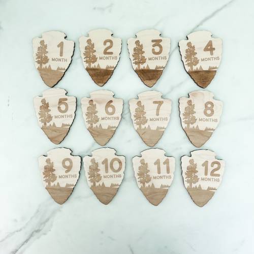 Trailhead National Parks Baby Milestone Marker Wood National Park Baby Shower Gift National Park Markers Baby National Parks Newborn Gift