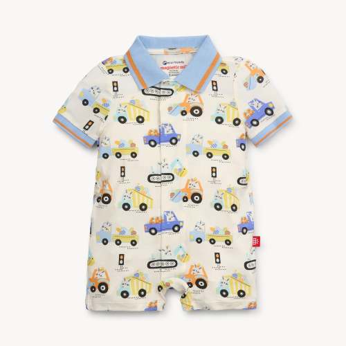 delivered with hare modal magnetic short sleeve romper – Magnetic Me