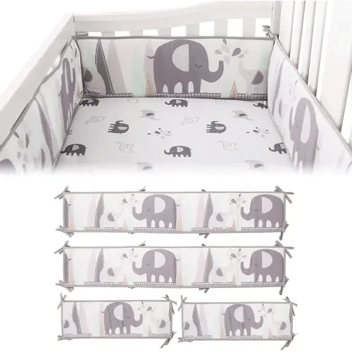 4-in-1 Breathable Padding for Sides, Anti-Collision Soft Crash Pad Protector, Soft Padding for Furniture, Sports Safety, Durable and Lightweight Edge Guard for Home and Gym(Garden Elephant)