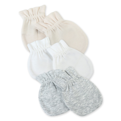 Honest Baby Clothing Organic Cotton Baby Boy/Girl Mittens, 3-Pack