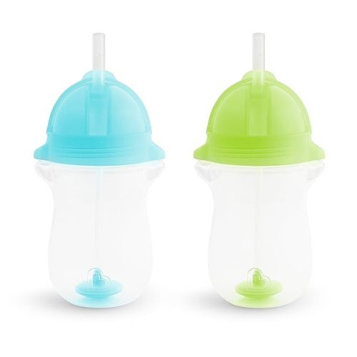 Munchkin Any Angle Click Lock™ Weighted Straw Cup, 10 oz capacity