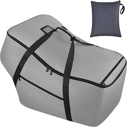 Infant Car Seat Travel Bag - Fits Infant Car Seats with Anti-Rebound Bar Base, Car Seat Airplane Bag for Chicco/Graco/Nuna/Cosco/Britax/Uppababy Baby Car Seat, Water Dirt Tear Resistant, Grey Upgrade