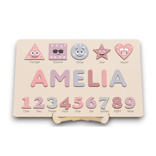 Name Puzzle for Kids, Montessori Board, Personalized Custom Name Puzzle Sign, Toddler Gift, Baby Name Gift, Gift for Kids, Christmas Gifts