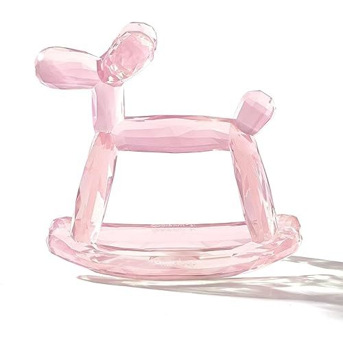 Crystal Jelly Baby Teether – Jellydog Teething Relief Toy for Infants 3-6 Months, Silicone Handheld Teething Toy, BPA-Free, Odorless, Prevents Choking, Safe for Babies (Rose Quartz)