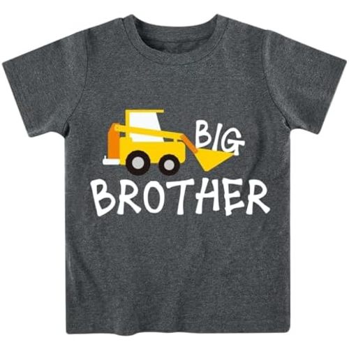 Funnycokid Big Brother T Shirt for Toddler Boys Big Bro T-Shirt Pregnancy Announcement Short Sleeve Clothes 1-6 Years