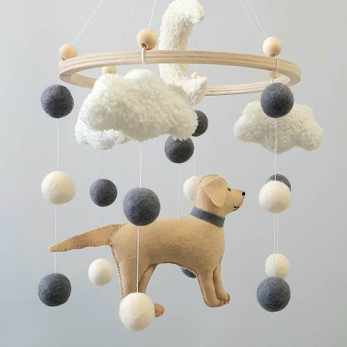 Mobile dog, golden retriever mobile, fawn retriever, mobile Labrador retriever, mobile baby Dog, mobile in the crib, gender-neutral mobile
