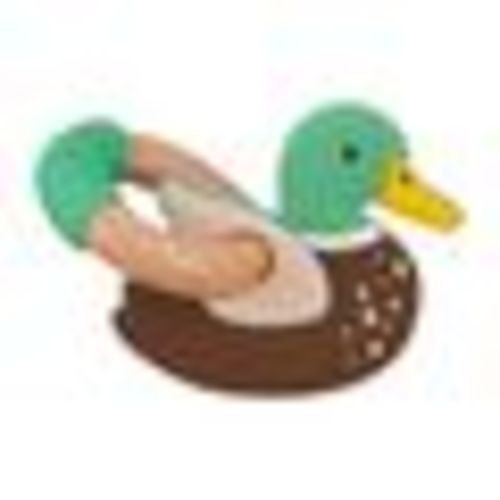 Mud Pie Mallard Ring Silicone Teether | Silicone/Beechwood