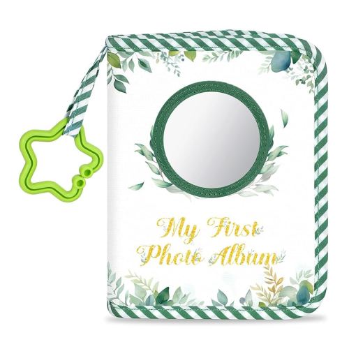 Baby's My First Family Album Soft Photo Cloth Book Eucalyptus My First Book of Photos Baby Memory Album Gift Holds 4x6 Pictures for Babies Newborn Toddler & Kids Baby Shower