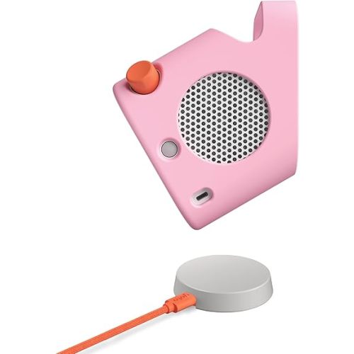 Yoto Player Accessories Bundle - Wireless Charging Dock + Adventure Jacket in Think Pink – Compatible with 3rd Generation