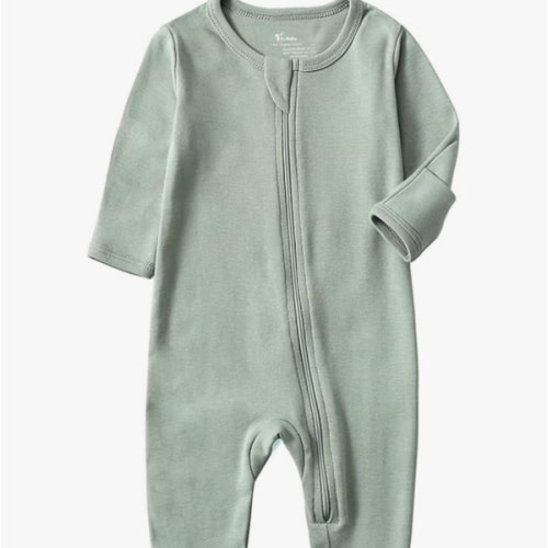 O2 BABY Baby Boys Girls Organic Cotton Zip-Front Sleeper Pajamas, Footed Sleep 'n Play