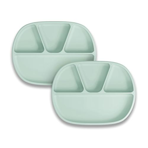 NUK Silicone Baby Suction Plates, Durable Suction Feature Helps Reduce Spills, Microwave & Dishwasher Safe, BPA-Free, Pack of 2