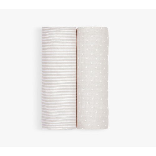 Chambray Muslin Swaddle Set | Pottery Barn Kids