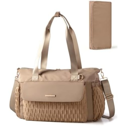 Marscamd Diaper Bag Tote with Changing Pad, Large Crossbody Baby Bag