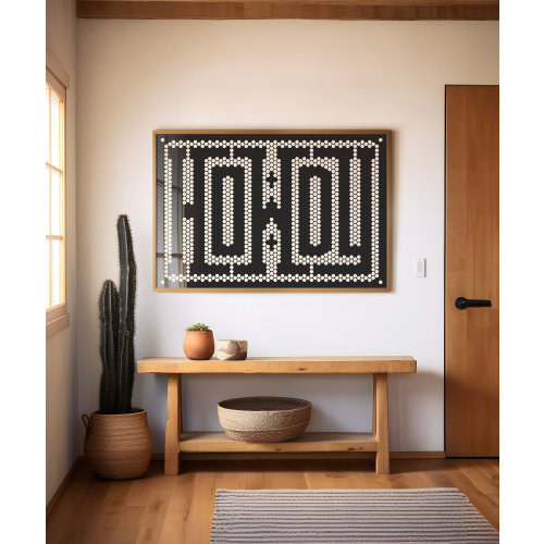 Tile Howdy Typographic Poster, Western Wall Decor, Entryway Art, Farmhouse Wall Art, Southwestern Poster, Cowboy Cowgirl, Boho Eclectic Art