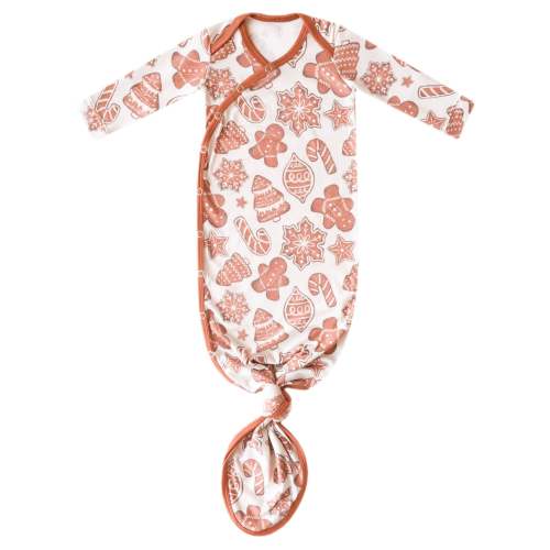 Newborn Knotted Gown - Gingerbread