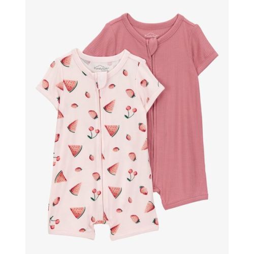 Baby 2-Pack PurelySoft Zip-Up Rompers - Pink - Carter's | Carter's
