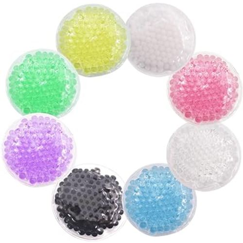 Small Ice Packs, Boo Boo Ice Packs for Injuries Reusable Hot Cold Packs Bulk Cold Compress for Pain Relief, Various Color, 8 Pack (8 Count)