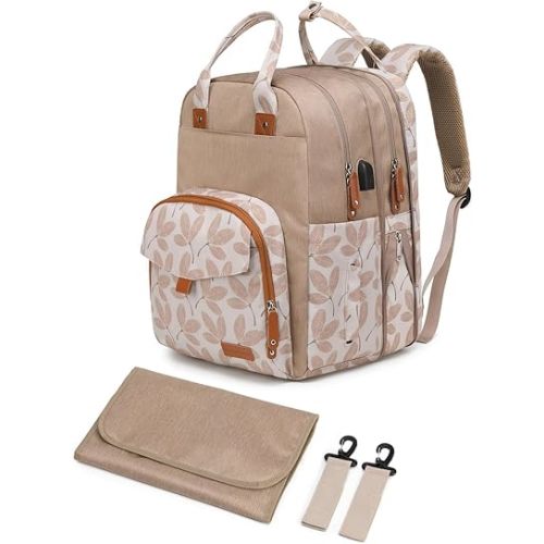 Extra Large Diaper Bag for 2 Kids - Expandable 35L Twin Baby Bags Backpack with 4 Insulated & 16" Laptop Pocket & 2 Compartments - Big Diapers Backpacks - Travel Pañaleras Para Bebe, Unisex