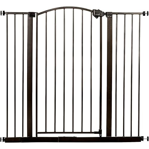 Regalo Easy Step Extra Tall Arched Décor Walk Thru Baby Gate, Includes 4-Inch Extension Kit, 4 Pack Pressure Mount Kit and 4 Pack Wall Mount Kit, Bronze, 36-Inches Tall (Pack of 1)