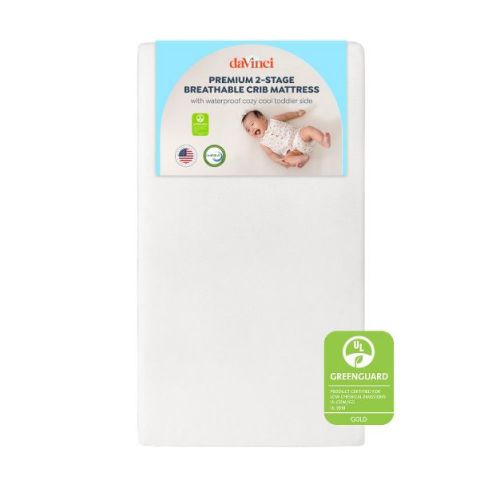 daVinci Premium 2-Stage Crib & Toddler Mattress with Waterproof Cozy Cool Toddler Side