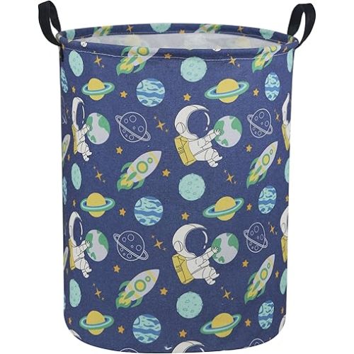 Kids Laundry Hamper,Boys Laundry Basket Collapsible Space Storage Baskets for Home Decor,Office,Toy Organizer,(Astronaut)