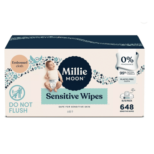Millie Moon Sensitive Wipes, 216 Count