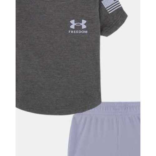 Newborn Girls' UA Freedom Flag Shorts Set