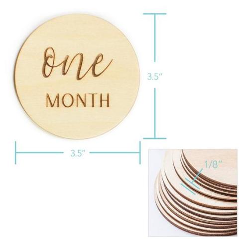 Wooden Monthly Milestone Discs for Baby Photos Baby Monthly - Etsy