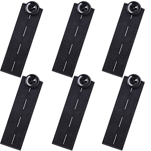 AIRIQI Elastic Waist Extenders, Adjustable Waistband Expanders for Men and Women, Jeans Pants Button Extender (B6)