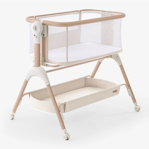 HARPPA Cuddly Signature | 3-in-1 Rocking Baby Bassinet & Bedside Sleeper with Anti-Reflux Mattress for Newborns | Attaches to Bed, Adjustable Height, Tool-Free Setup, Portable Wheels, CPSC Certified, Gentle Rocking Motion | Ideal for Infants, Safe Co-Slee