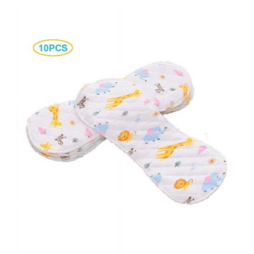 Codream Baby Cloth Diapers Washable Diaper Liners- 6 Layers 100% Cotton Cloth Diapers Inserts,High Absorbing Washable Diaper,10 Pack