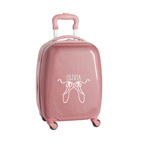 Mackenzie Pink Sparkle Glitter Hard-Sided Luggage