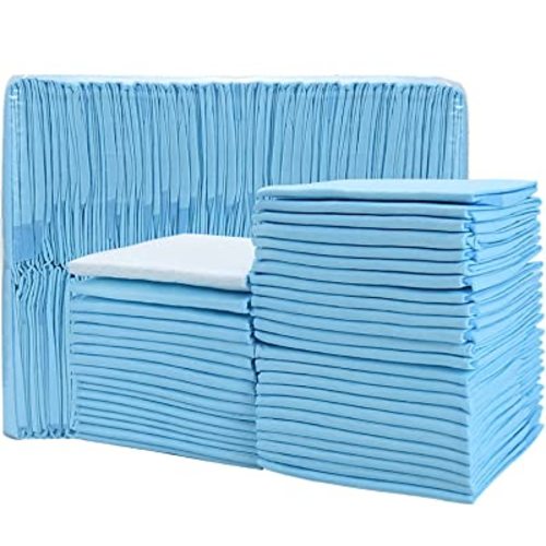 Timoo 100 PCS Disposable Changing Pad Leak-Proof Underpad Bed Table Protector Mat, Soft Non-Woven Fabric, 17 Inches x 13 Inches