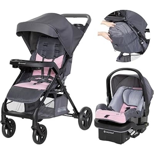 Baby Trend Passport® Cargo Stroller Travel System with EZ-Lift™ PLUS Infant Car Seat, Pink Bamboo