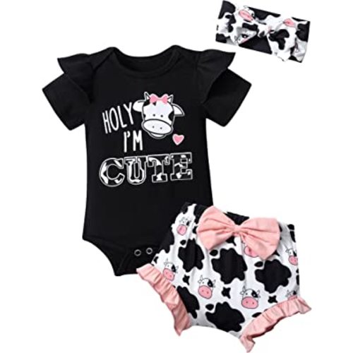Newborn Baby Girl Clothes Rainbow Romper Short Sets Infant Girl Summer Little Sister Outfits 3PC