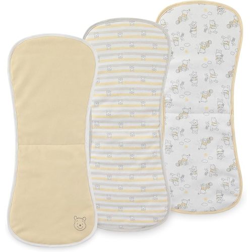 Disney Baby Burp Cloths 3-Pack – Mickey Mouse and Minnie Mouse Soft Absorbent 20" x 10" Leakproof Burping Rags for Baby Boys Girls & Unisex Newborns & Infants
