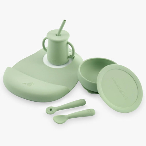 Mockingbird Early Eaters Dishware Set- Sage