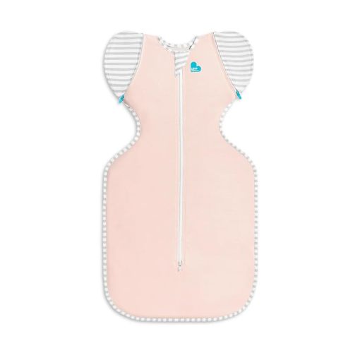Love to Dream Swaddle Up Transition Bag - Arms Up Position - Light and Ultra Breathable Cotton - Twin Zip - Zip Off Wings - Spring, Summer - Sleep Bag - 0.2TOG - Light Pink, Large (8.5-11kg)